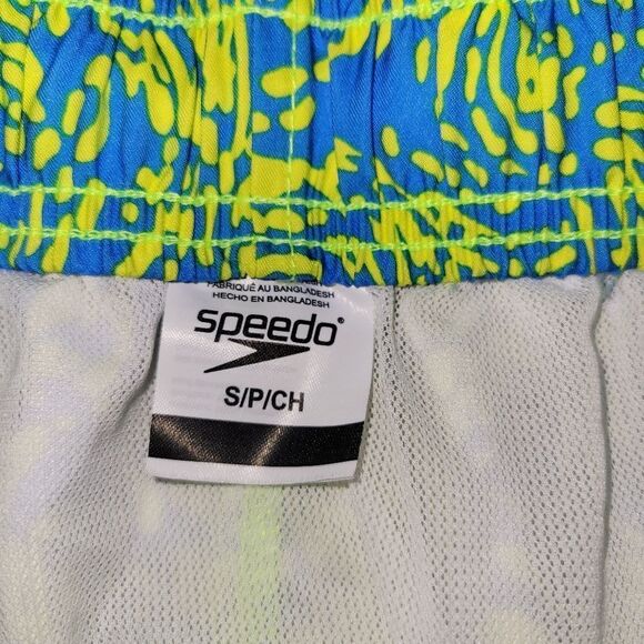 Speedo Men's Pineapple Swim Shorts/Trunks Size Small Blue/Green UPF 50+ - Picture 7 of 8